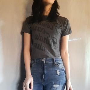 "Kinda care Kinda Don't" Grey tee